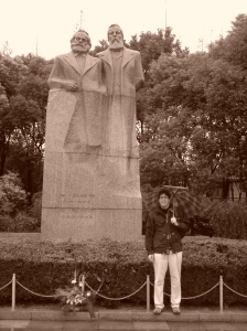 Statue of Marx and Engels downtown Shanghai